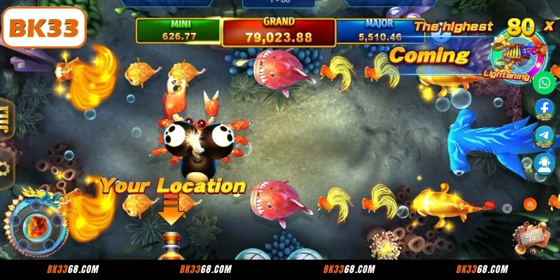 Instructions on how to play Royal Fishing at BK33