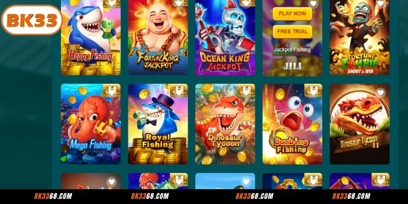 Top 3 Most Popular Fishing Games at BK33